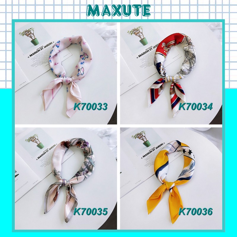Khăn Lụa Vuông Quàng Cổ Turban Bandana 70x70 cm K70021