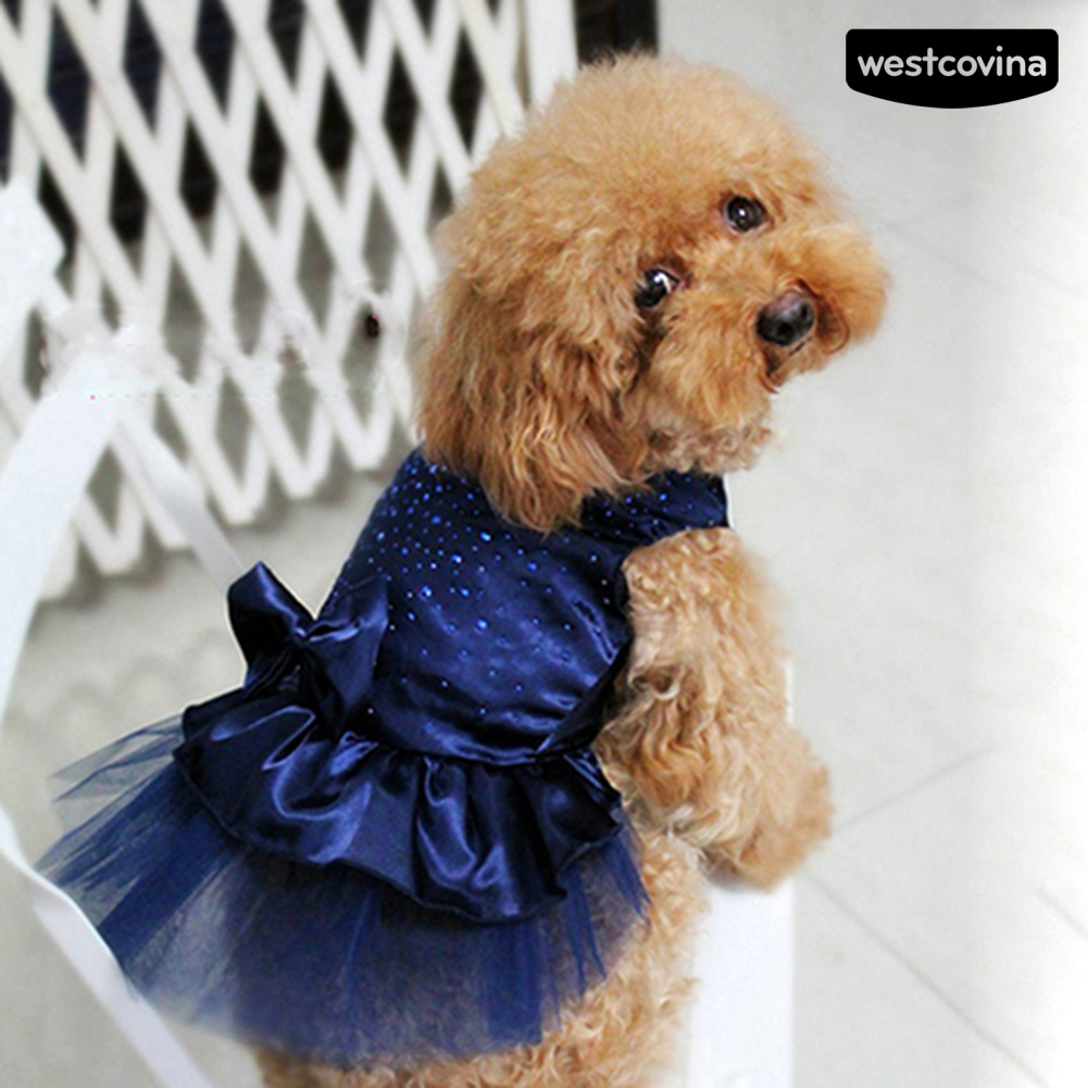 Đầm Tutu Công Chúa Đính Nơ Xinh Xắn Cho Thú Cưng
