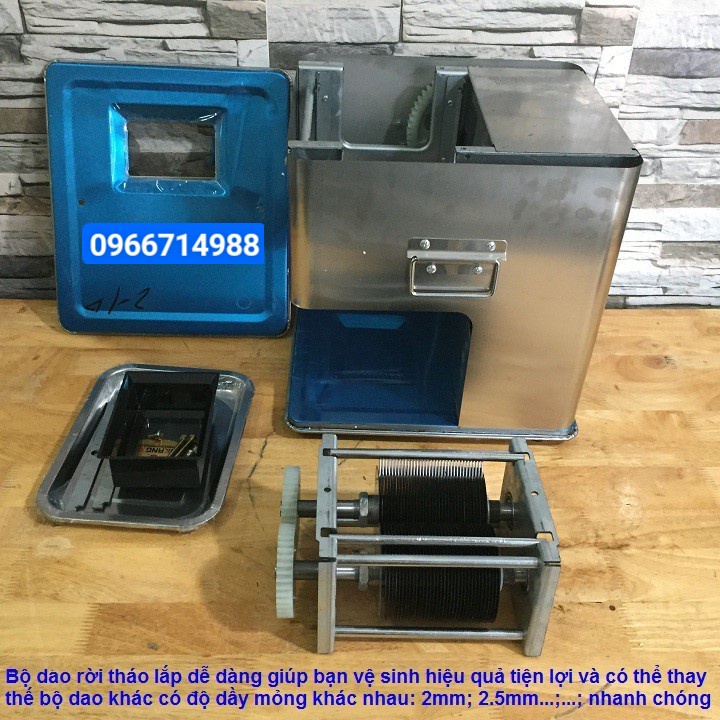 Máy Thái Thịt  Thay Dao ALS-850W Dễ Dàng Vệ Sinh Thay Đổi Kích Cỡ Dao Công Suất 180kg/giờ Thái Thịt Đa Năng