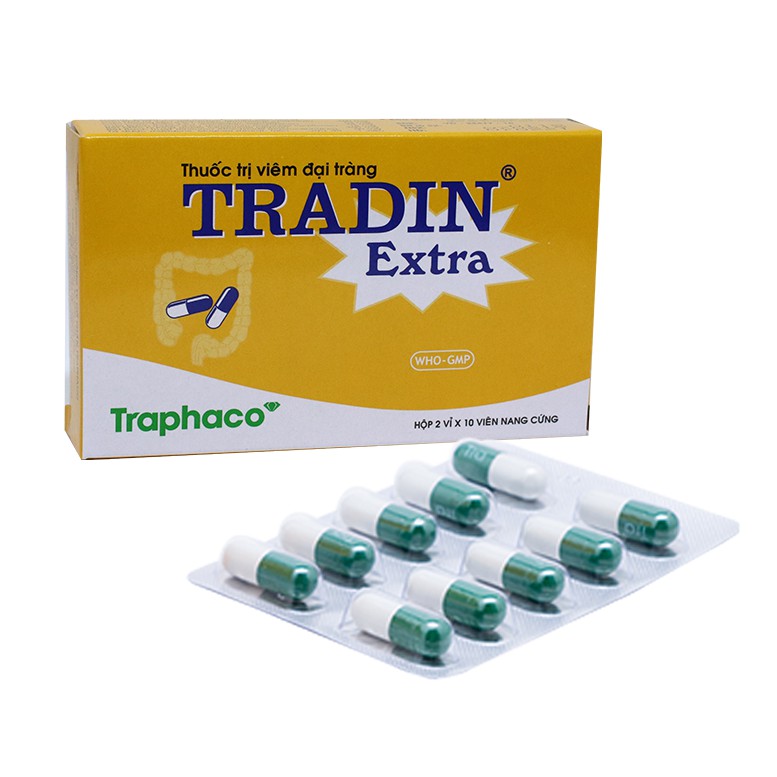 Tradin Extra hộp 2 vỉ hỗ trợ viêm đại tràng