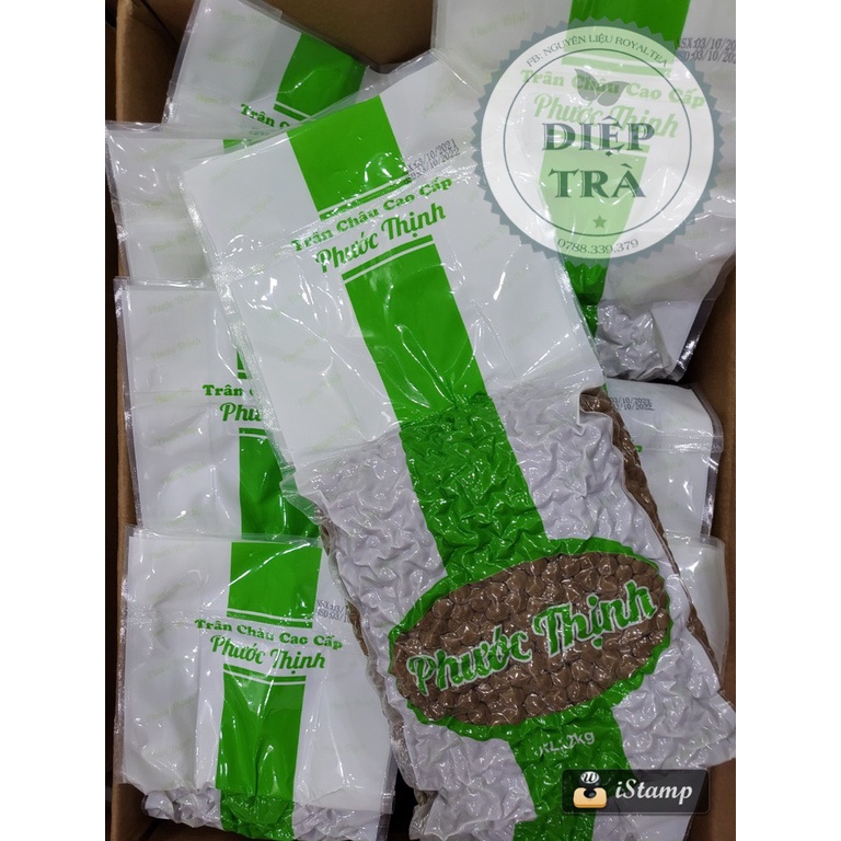 Trân châu đen Phước Thịnh 2kg (Dẻo dai, hạt tròn, để lâu trong nước đá vẫn mềm dai) - ĐỘC QUYỀN PHÂN PHỐI BỞI DIỆP TRÀ