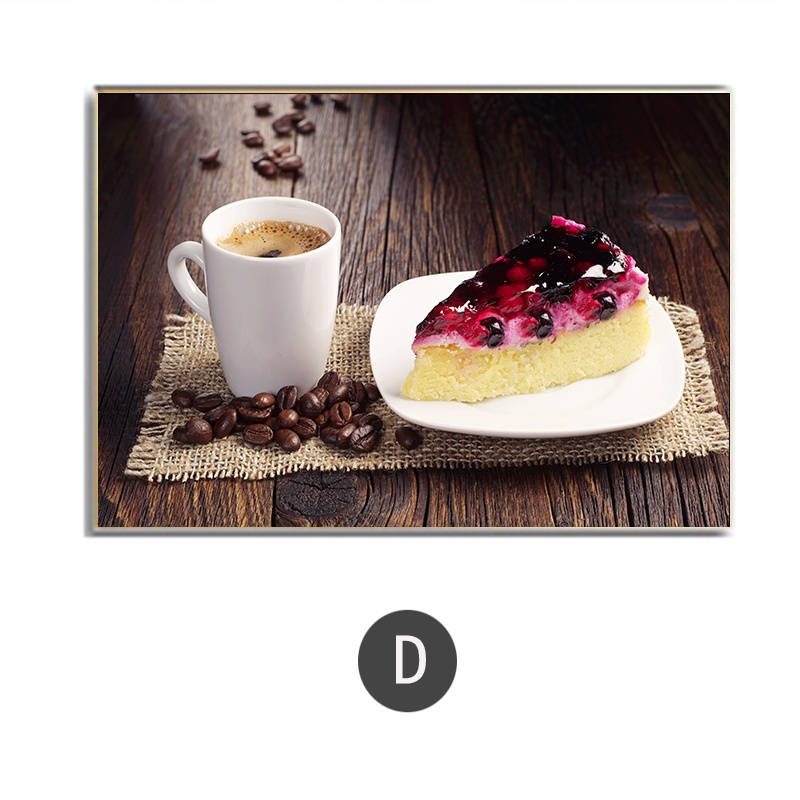 Tranh Vải Bạt Treo Tường In Hình Tách Cà Phê Hiện Đại Trang Trí Nhà Bếp