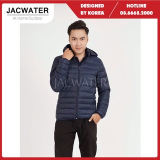 Áo phao nam siêu nhẹ chống nước, giữ nhiệt có mũ thời trang JACWATER V700