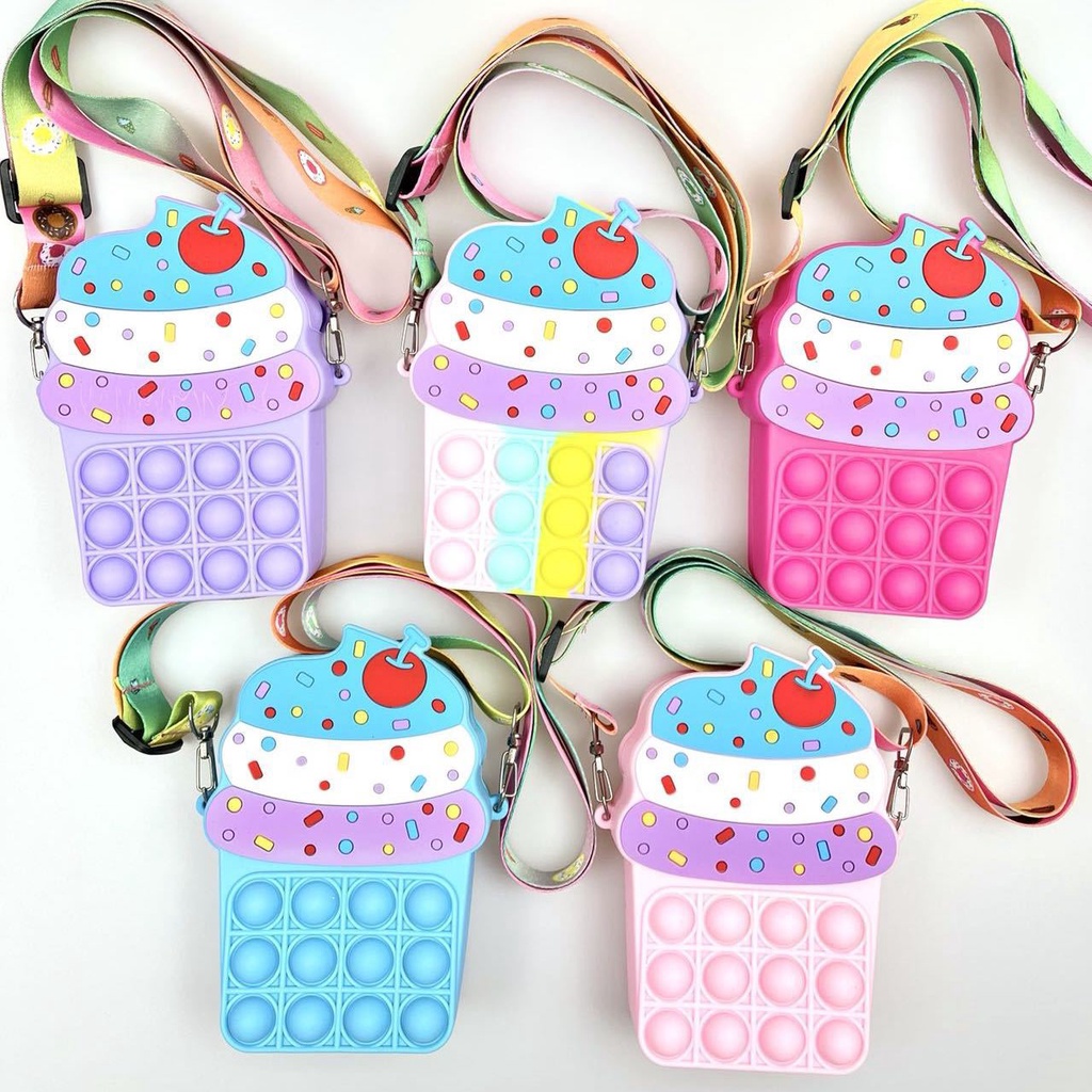 Rodent Pioneer Túi Đeo Vai Bằng Silicon Phong Cách Công Chúa Dễ Thương Cho Bé Gái