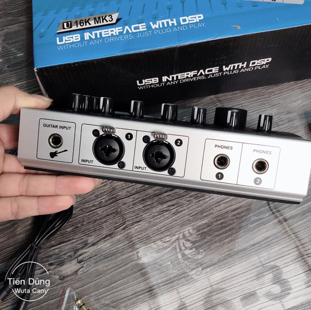 Sound card U16K MK3 hay Sound card USB Alctron U16K MKIII tích hợp nguồn 48V dùng cho tất cả các dong mic thu âm