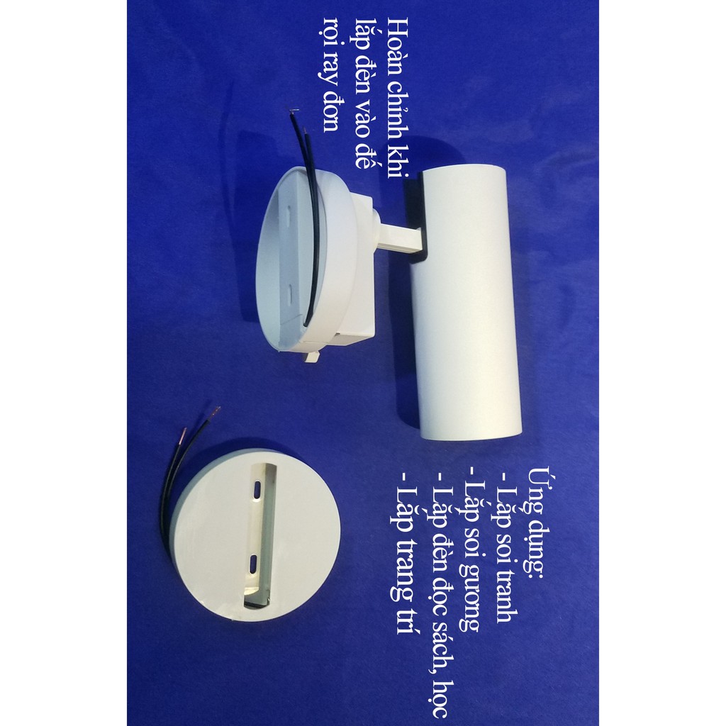 [X-LED] Đế đơn - đèn rọi ray- đen trắng | BigBuy360 - bigbuy360.vn