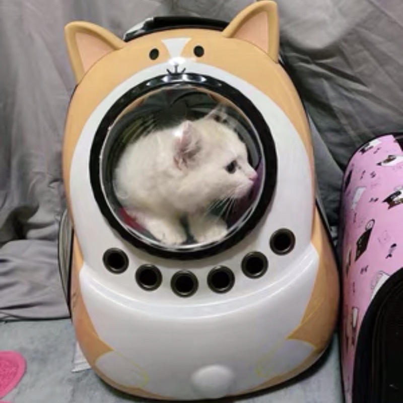 [Mã PET50 giảm 10% - tối đa 50K đơn 250K] [Hàng cao cấp]Balo phi hành gia cho chó, mèo mẫu Corgi Cao cấp, có cửa hông