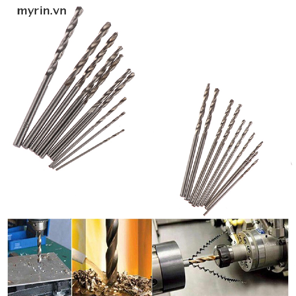 Hộp 10 Mũi Khoan Xoắn Mini HSS 0.8mm-3.0mm Chất Lượng Cao