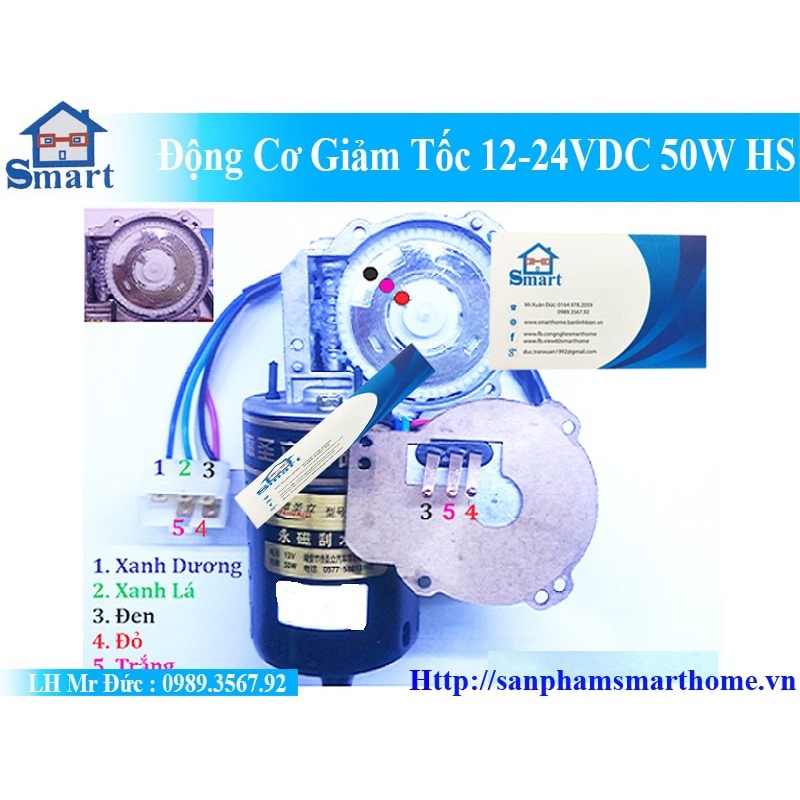 Động cơ giảm tốc 12-24v 50w