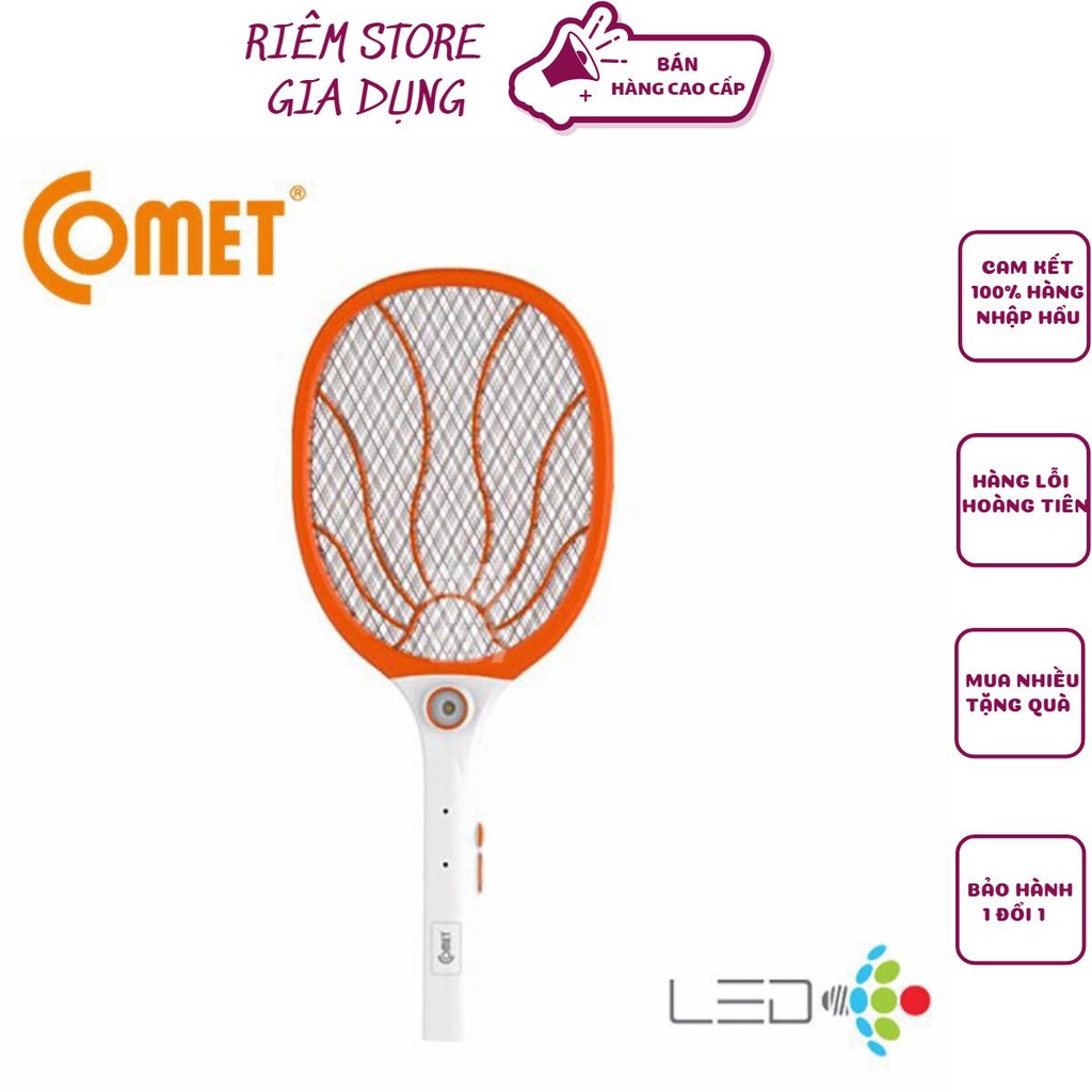 Vợt Muỗi COMET CP043,Cây Vợt Muỗi Điện Áp 220V AC/ 50Hz Điện Cao Cấp Tiện Lợi Cực Hot