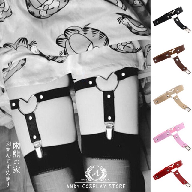 Nịt kẹp tất choker đùi trái tim đơn dây