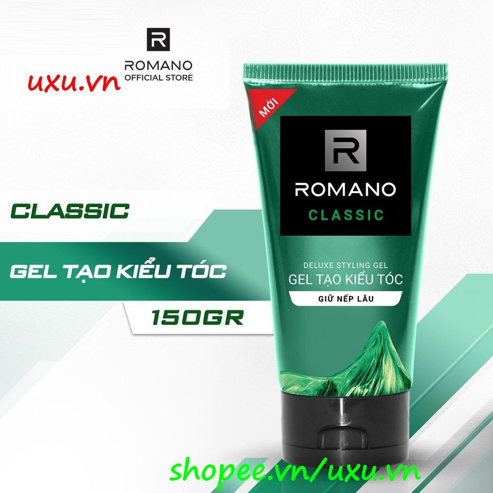 Gel Tạo Kiểu Tóc 150G Romano Classic Giữ Nếp Lâu Làm Mềm Tóc, Với uxu.vn Tất Cả Là Chính Hãng.