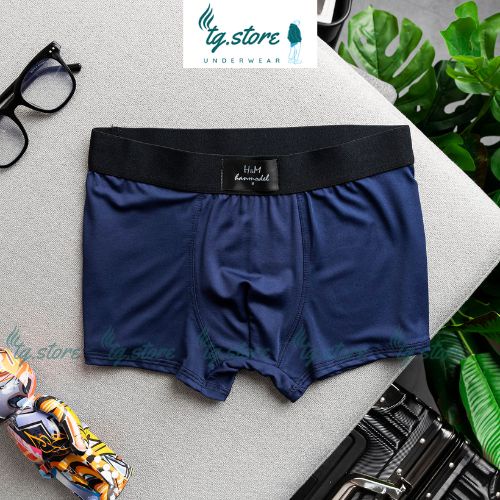 Quần Lót Nam Boxer Cao Cấp Hàng Xuất Xịn Combo 4 Cái H&amp;M, Quần Sịp Nam Thun Lạnh Co Dãn 4 Chiều.