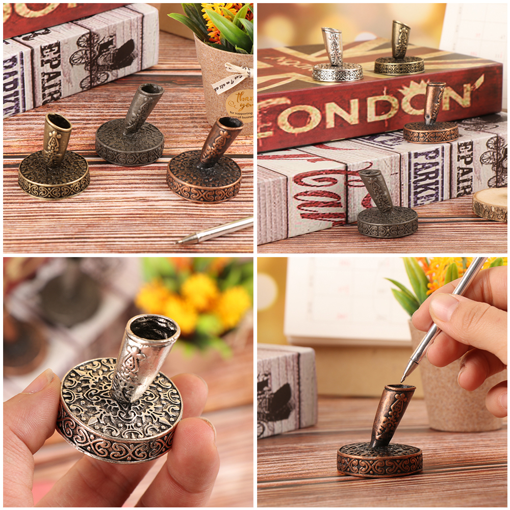 Đế cắm bút bằng kim loại để bàn tiện lợi
