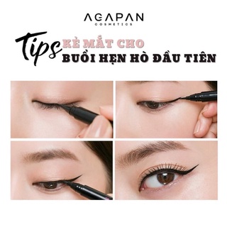 ✨🌈 Kẻ Mắt Dạ Agapan Waterproof Eyeliner Black Chống Nước – Không Trôi – Không Lem