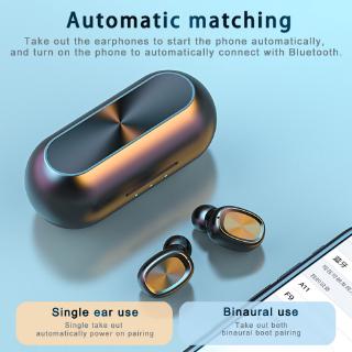 B5 Bluetooth Headset with Digital Display Wireless Bluetooth 5.0 Earphone Mini Ear-mounted Bluetooth Headphone Binaural Bluetooth