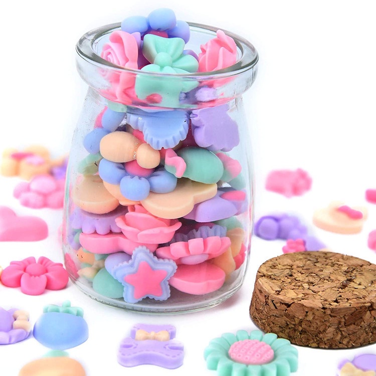 10 Miếng nhựa nhiều màu sắc dùng làm trang sức thủ công cho trẻ em