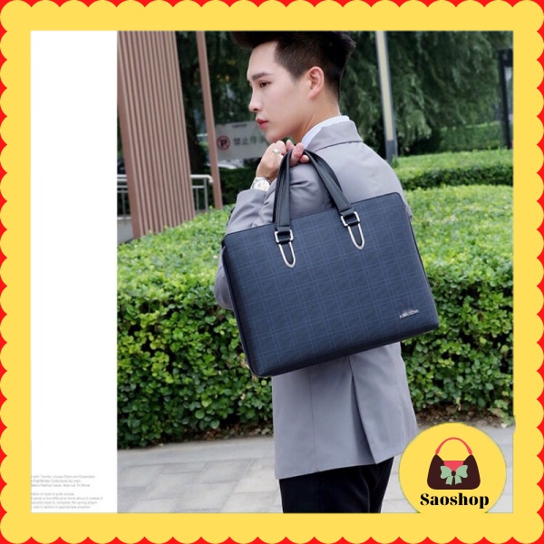 Cặp Da Nam Công Sở PUANDA Đựng Laptop 15 16Inch Kiểu Cặp Sang Trong Cao Cấp Có nhiều ngăn- SAOSHOP