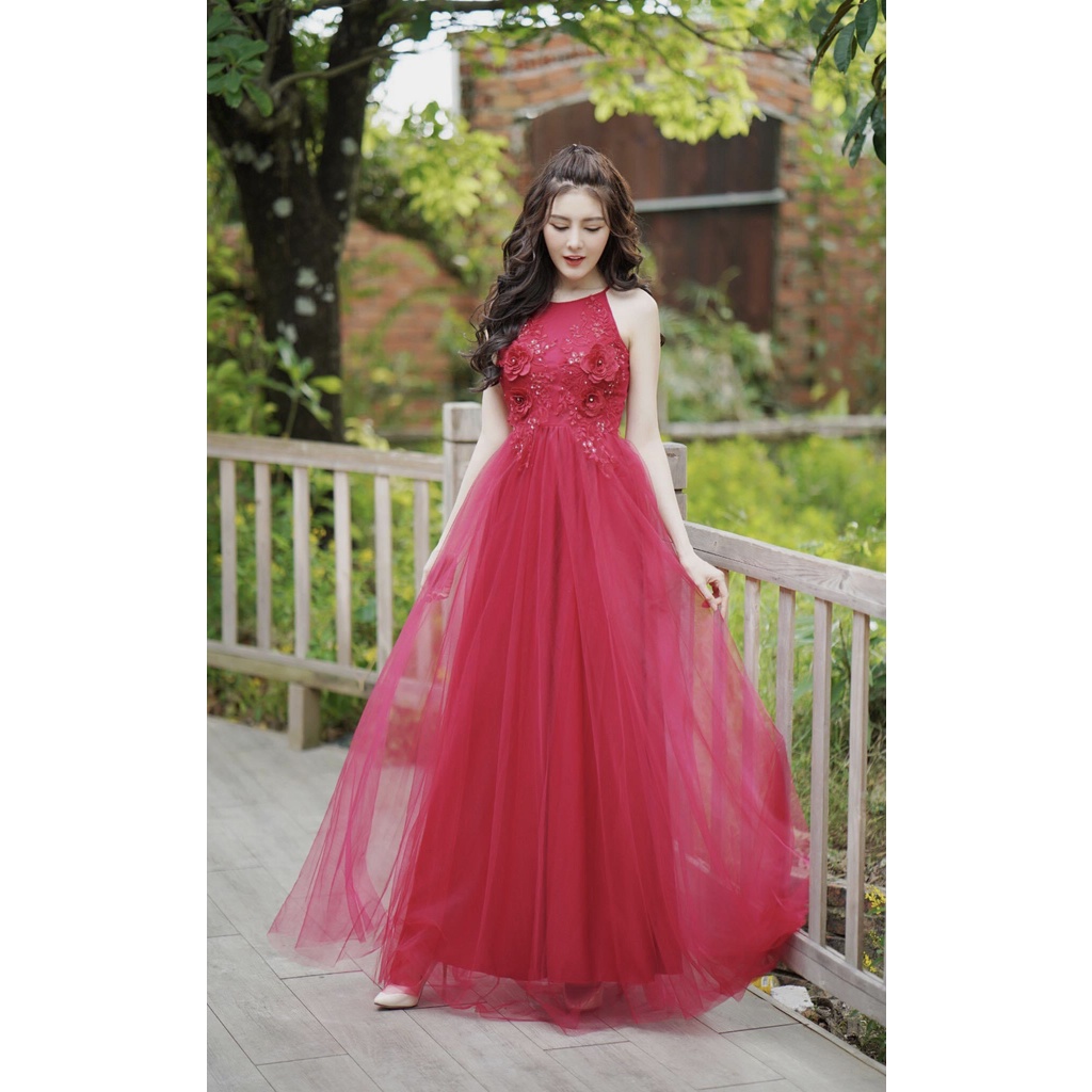 🔥🔥🔥Đầm váy cưới dạ hội yếm đỏ