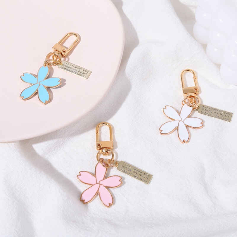 Móc khóa QIHE JEWELRY mặt hình bông hoa hợp kim thời trang