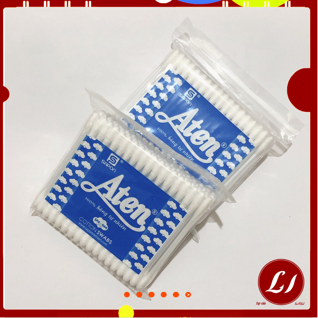 Gói 90 chiếc Tăm bông ngoáy tai 100% bông tự nhiên, an toàn