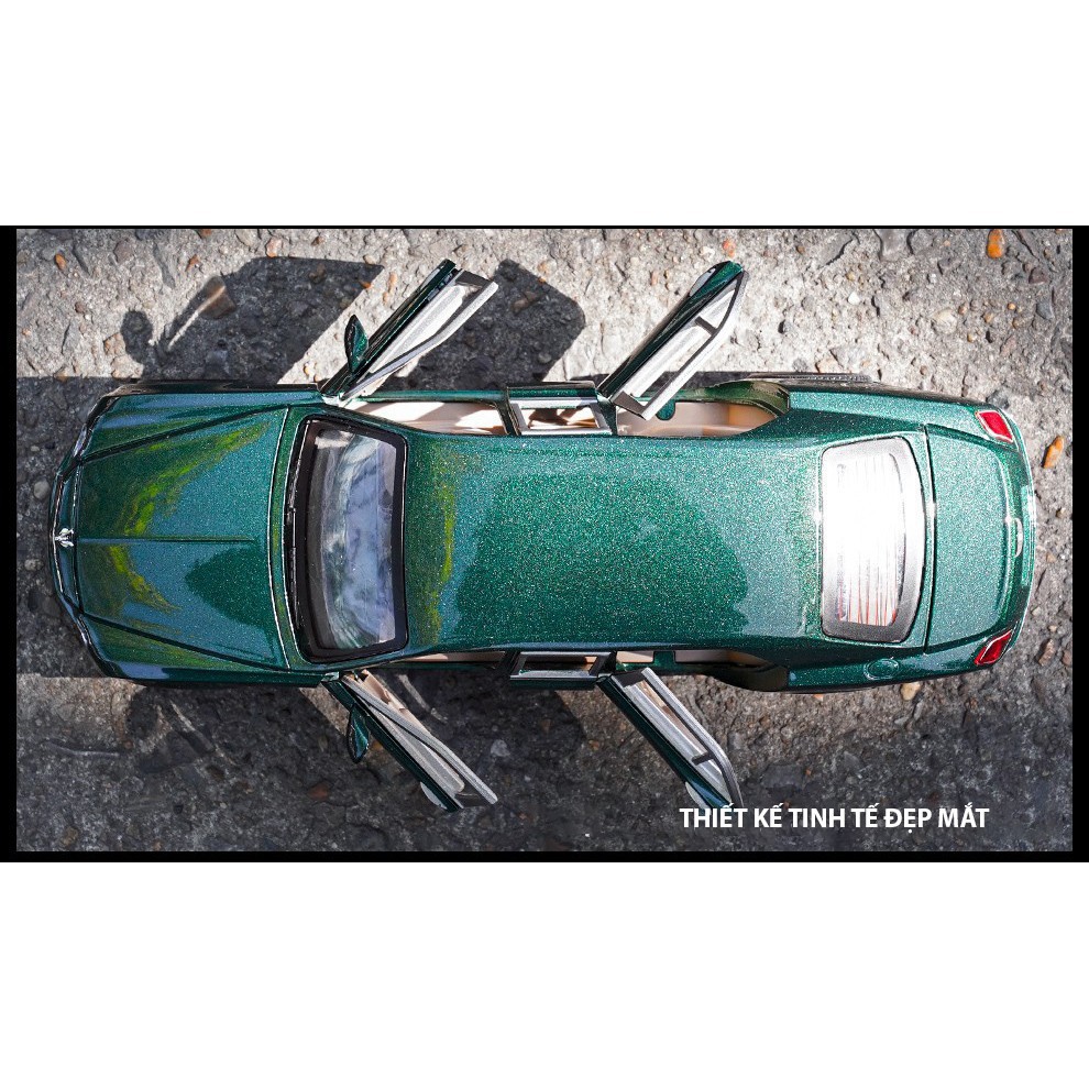 Xe mô hình tỉ lệ 1:24 Xe siêu sang Bentley Mulsane Grand Limousine chất liệu hợp kim, có đèn, mở 6 cánh