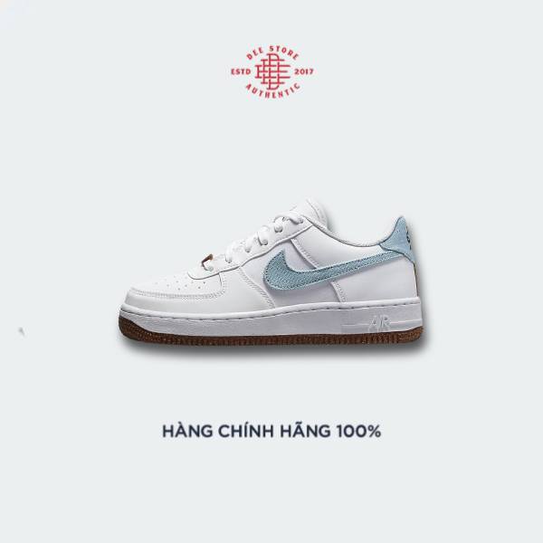 Giày Thể Thao Sneaker Nữ Nike Air Force 1 Low LV8 Indigo (GS) - Deestore VN
