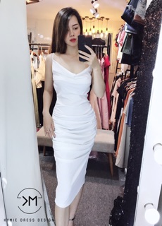 Váy 2 dây cổ đổ V025 KYMIE