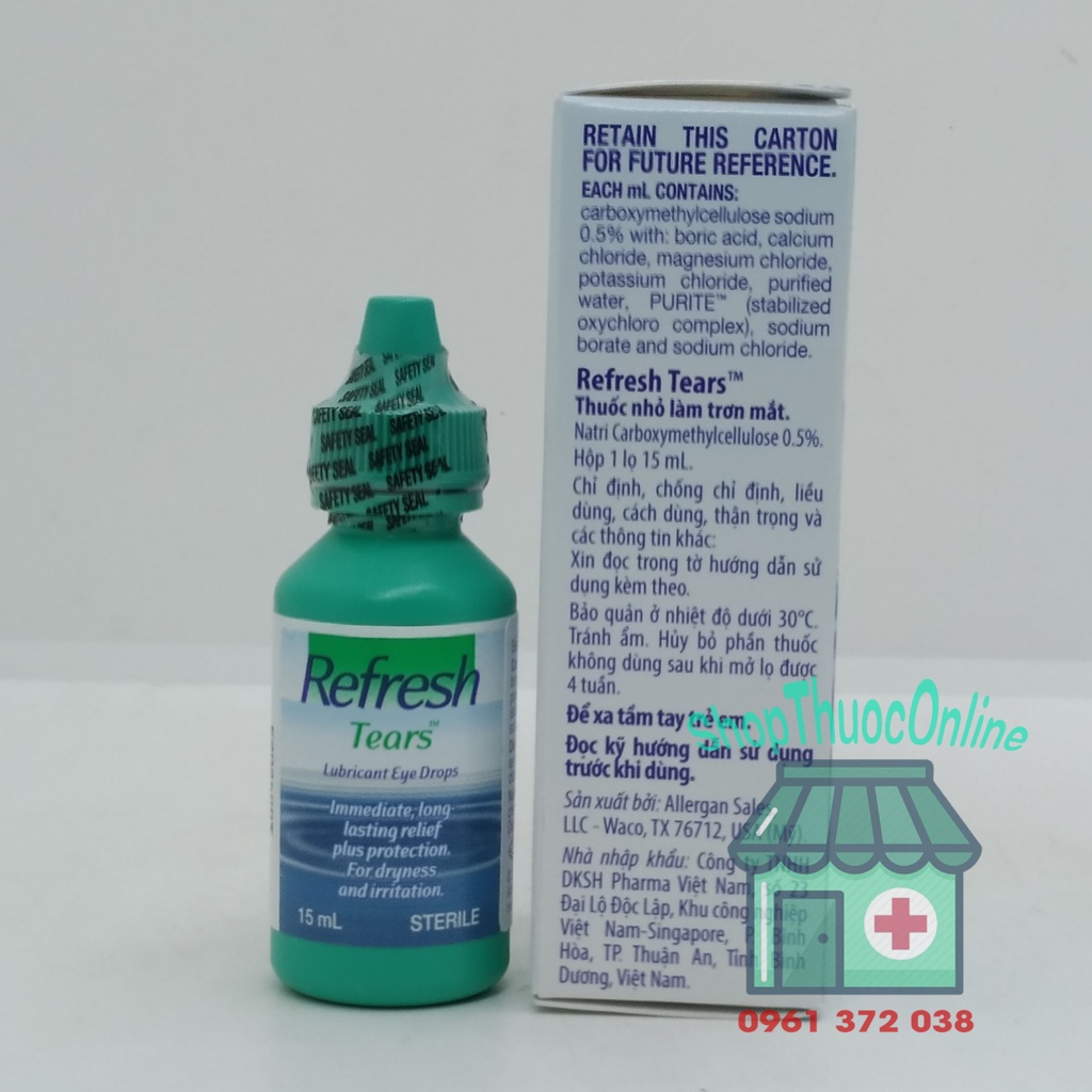 Nước mắt nhân tạo Refresh Tears - Hộp 15ml