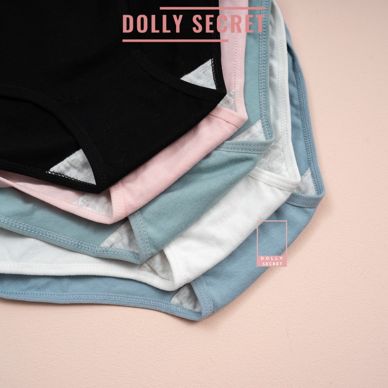 Quần lót nữ cotton trơn cao cấp kháng khuẩn đính nơ màu pastel học sinh dễ thương DOLLY-SECRET QL008 | BigBuy360 - bigbuy360.vn
