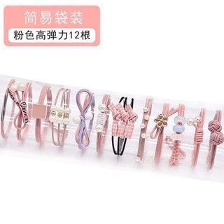 Hộp dây buộc tóc 12 chi tiết.