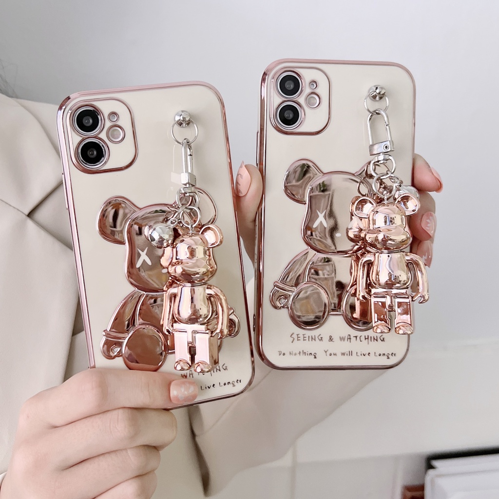 Ốp điện thoại hình gấu đáng yêu cho IPHONE 11 12 13 PRO XS MAX 7 8 PLUS XR 13PRO 11PRO 12PRO MAX 7+ 8+