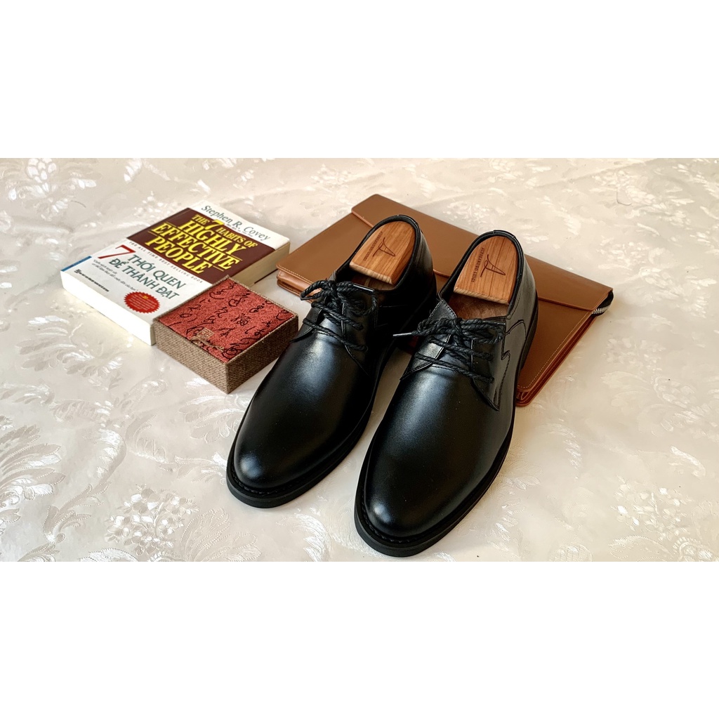 Giày Tây Nam Buộc Dây Da Bò Thật – GN10 – Đen