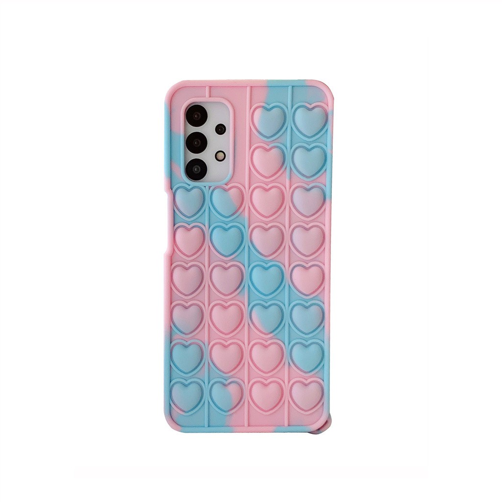 Ốp silicone nhấn bong bóng giảm căng thẳng cho Samsung Galaxy A50 A50S A30S A11 A12 A20 A30 A21 A31 A51 A71 A32 A10E A01 S20 S21 Note 9 10 20 Utlra S20 S8 S9 S10 Plus