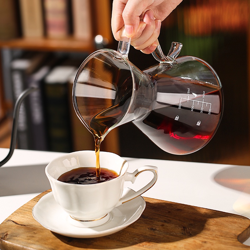 Bộ ấm pha cà phê BINCOO hình chữ S có tay cầm tiện dụng