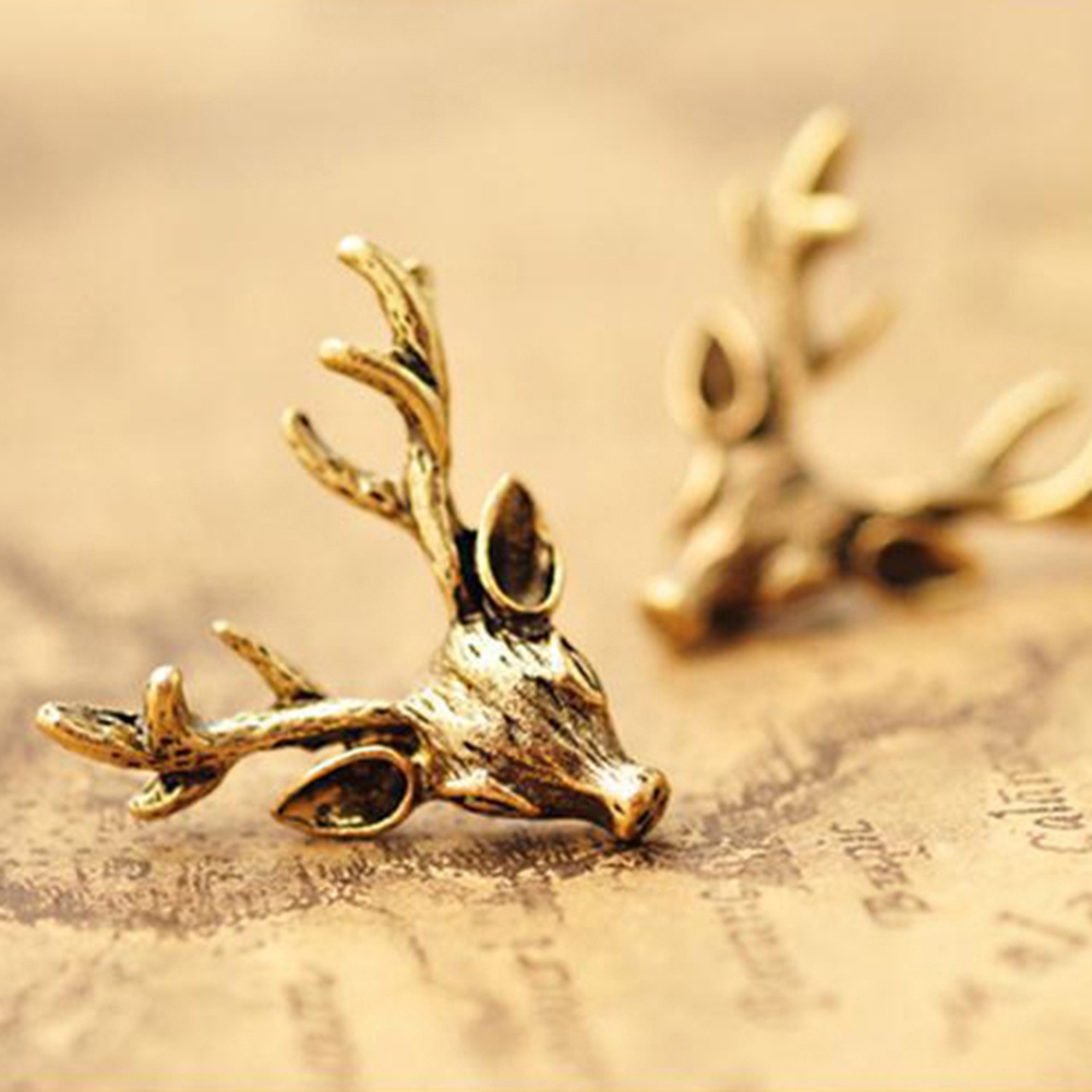 Cặp khuyên tai hình đầu nai cá tính dễ thương dành cho nữ