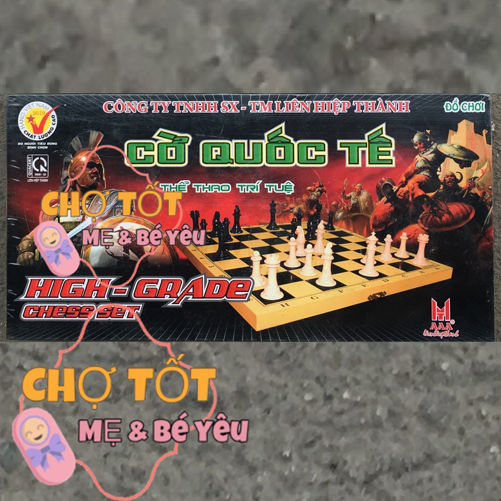 Bộ Cờ Vua Cao Cấp Chuẩn Quốc Tế LIÊN HIỆP THÀNH Loại LỚN - Bộ Cờ Vua Kèm Bàn Cờ - Hàng Việt Nam chất lượng cao