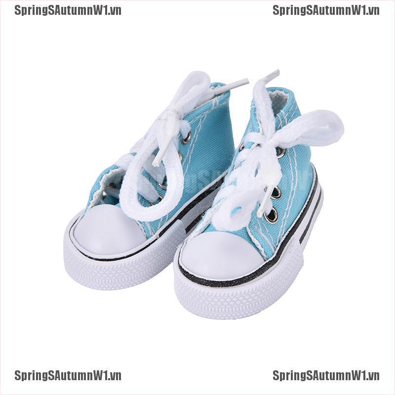 Giày Thể Thao Vải Bạt Thời Trang Hàn Cho Búp Bê 7.5cm 16 Inch