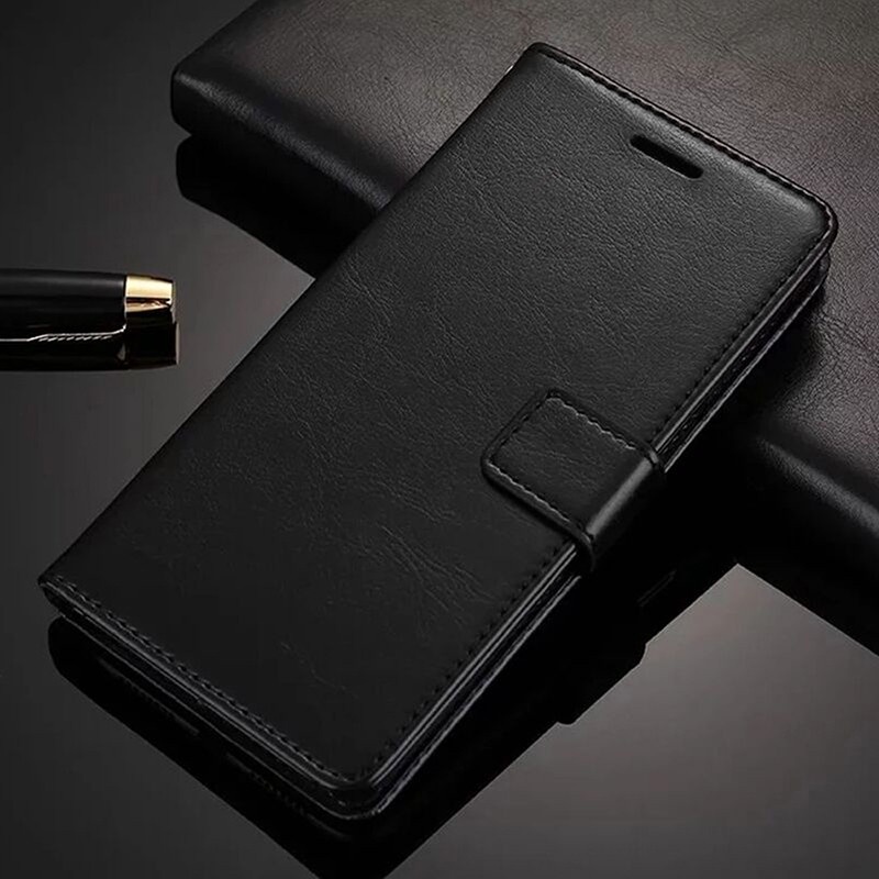 Bao da điện thoại dạng ví nắp lật từ tính bảo vệ toàn diện cho Sony Xperia XA1 XA Ultra C6 Z Z1 C3 L2 PỐp lưng điện thoại dạng ví lật bằng da dành cho