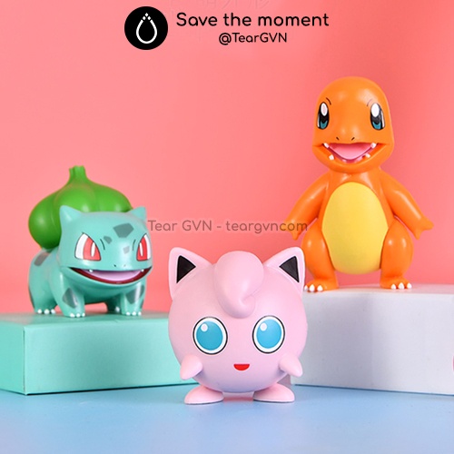 Mô hình Pokemon nội địa chính hãng Pikachu, Psyduck, Bulbasaur, Squirtle, Charmander, Jigglypuff