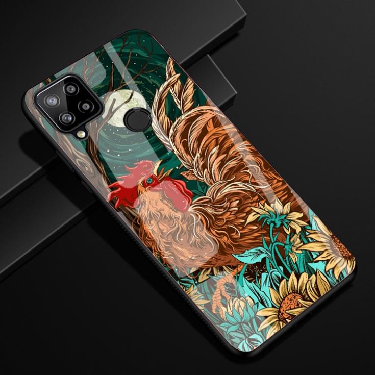 Ốp Lưng Realme C12 C15 C25 C25Y C11 mặt lưng ép kính chống bể cao cấp thiết kế Độc Quyền
