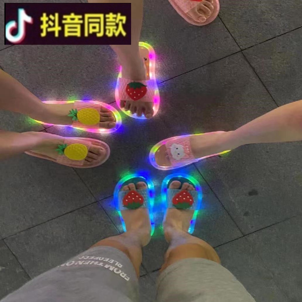 Dép Hình Thỏ Có Đèn Phát Sáng Thời Trang Cá Tính Cho Nữ