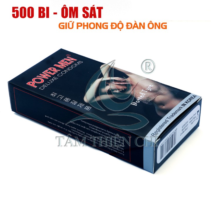 [COMBO] Bao cao su Powermen Dotted gai 12 chiếc và 250ml gel bôi trơn KLY