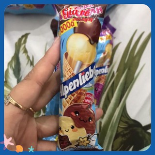Kẹo mút Alpenliebe que kem hương Socola Vani gói 32 que