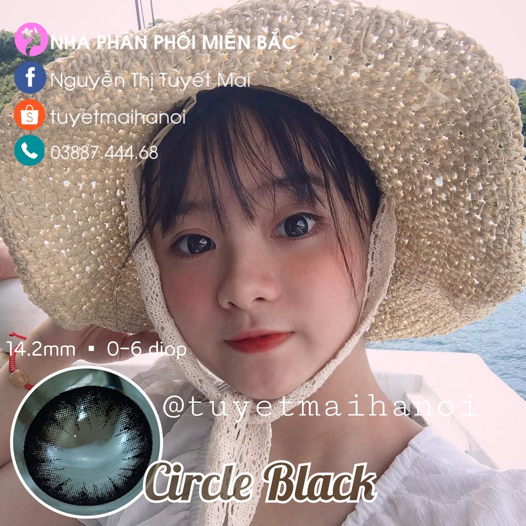 [ Ảnh Thật ] Lens Cận Màu Đen Tự Nhiên Siêu Êm Siêu Mềm Circle Black - Kính Áp Tròng Hàn Quốc Vassen Sexy Me