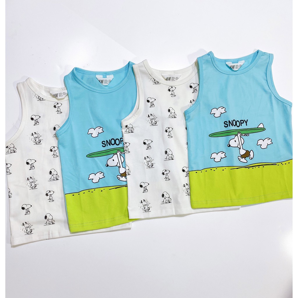 Set 2 Áo 3 Lỗ Bé Trai Snoopy Siêu Cưng