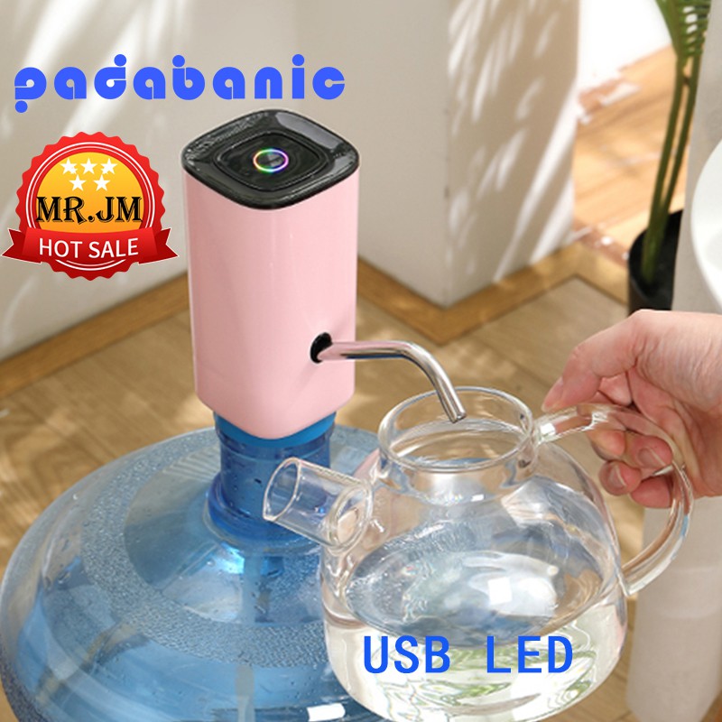 Vòi Bơm Hút Nước Tự Động Mini Padabanic Cho Bình Nước Lọc Rót Nước Rảnh Tay Sạc Tích Điện USB Bảo Hành