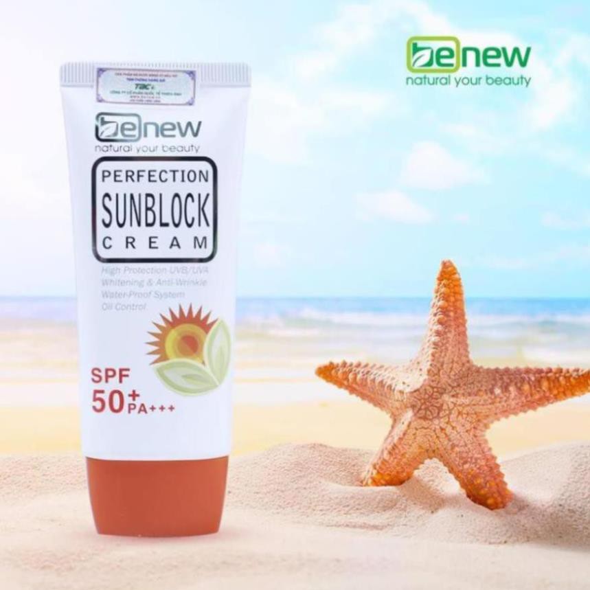 [Chính Hãng]Kem chống nắng dưỡng trắng cao cấp Hàn Quốc BENEW PERFECTION SUNBLOCK  SPF50+ PA++50ml