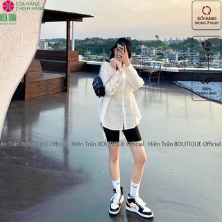 Quần legging đùi thun cạp cao biker lửng ngố đồ mặc nhà dáng ôm bó lưng thun bigsize tập gym yoga