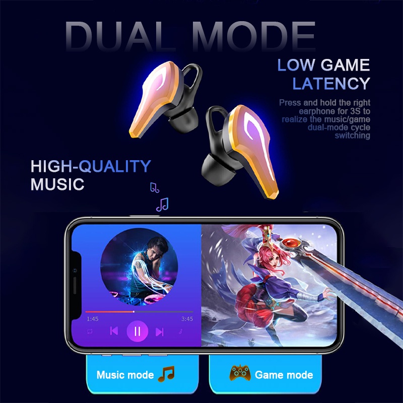 Tai nghe chuyên game K8 PUBG gaming  tai nghr dien thoai có mic， chup tai game thủi， caocấp co mic， audio ko dây TWS true wireless bluetooth headset